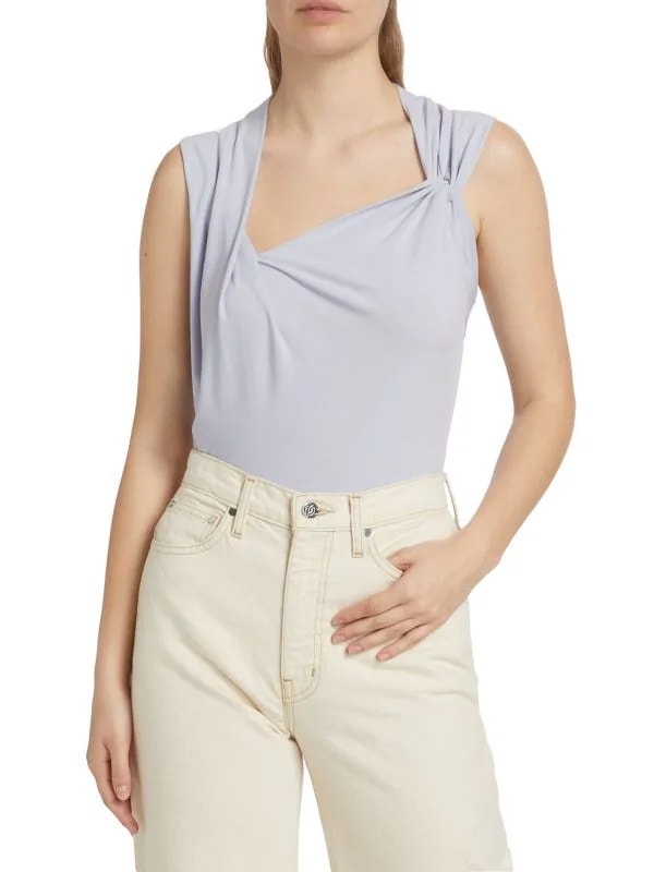 Derek Lam 10 Crosby Alya Asymmetric Draped Top